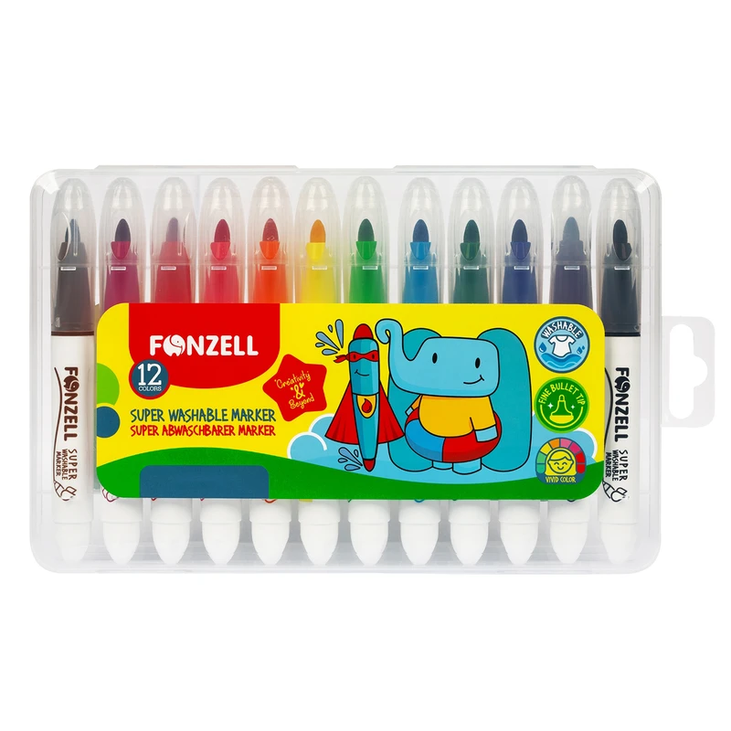 ماژیک رنگ آمیزی فونزل مدل Super Washable بسته 12 عددی